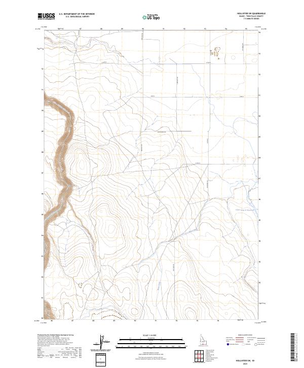 Hollister SW, ID — USGS 7.5-minute topo (2023)