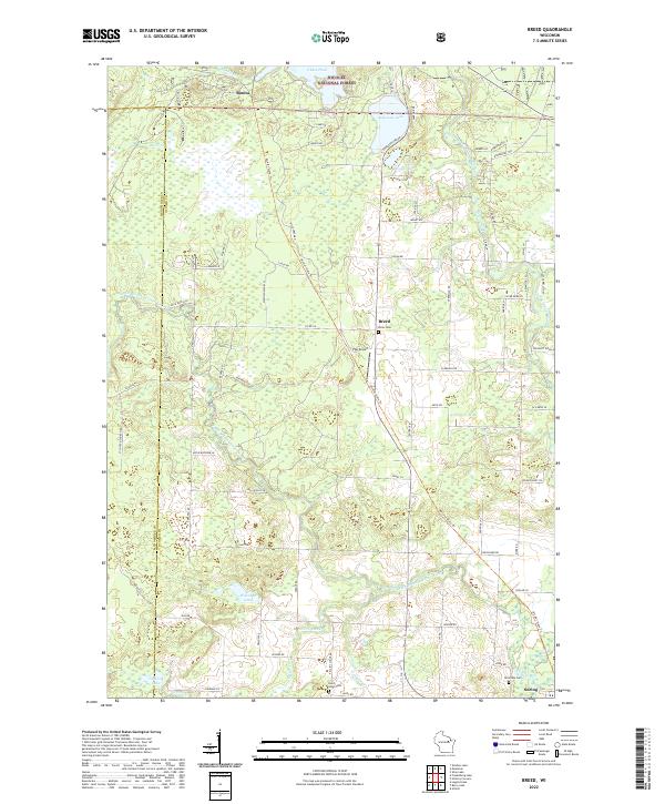 Breed, WI — USGS 7.5-minute topo (2022)