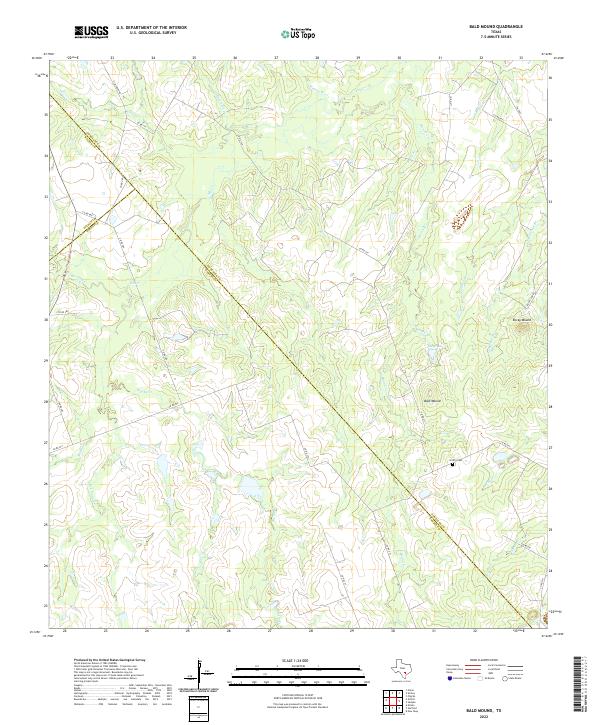 Bald Mound, TX — USGS 7.5-minute topo (2022)