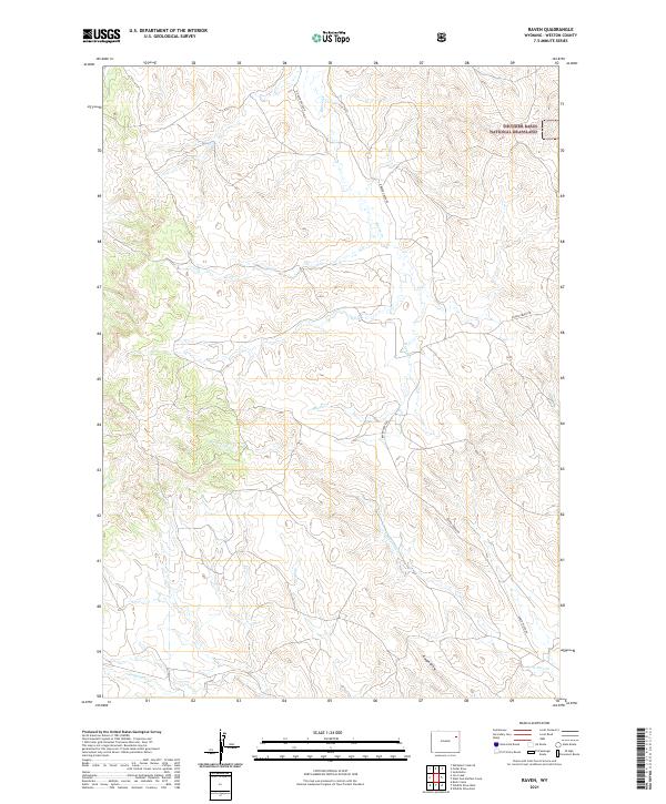 Raven, WY — USGS 7.5-minute topo (2021)