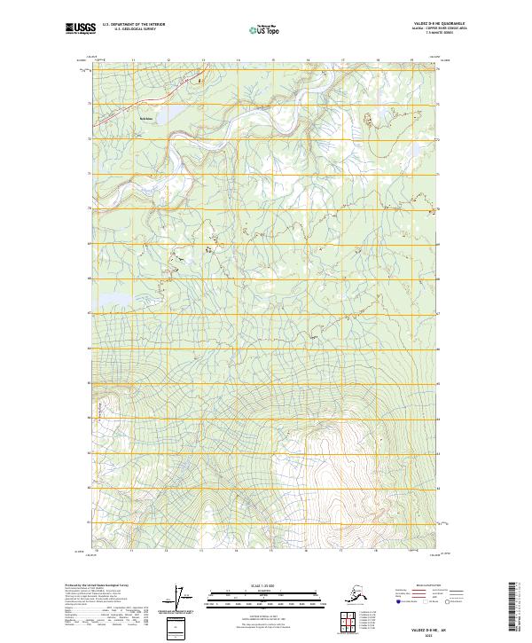 Valdez D-8 NE, AK — USGS 7.5-minute topo (2023)