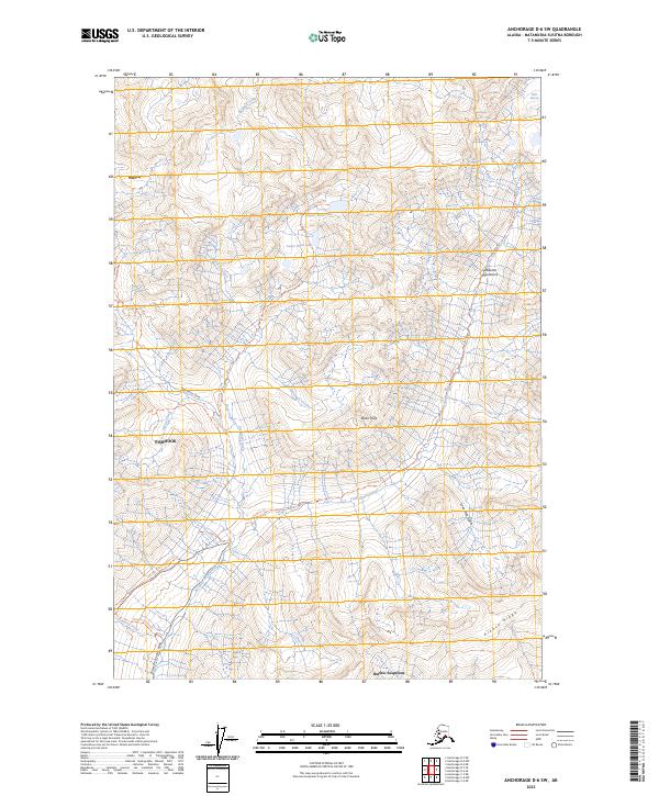 Anchorage D-6 SW, AK — USGS 7.5-minute topo (2023)