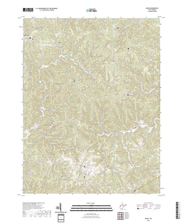 Arlee, WV — USGS 7.5-minute topo (2023)