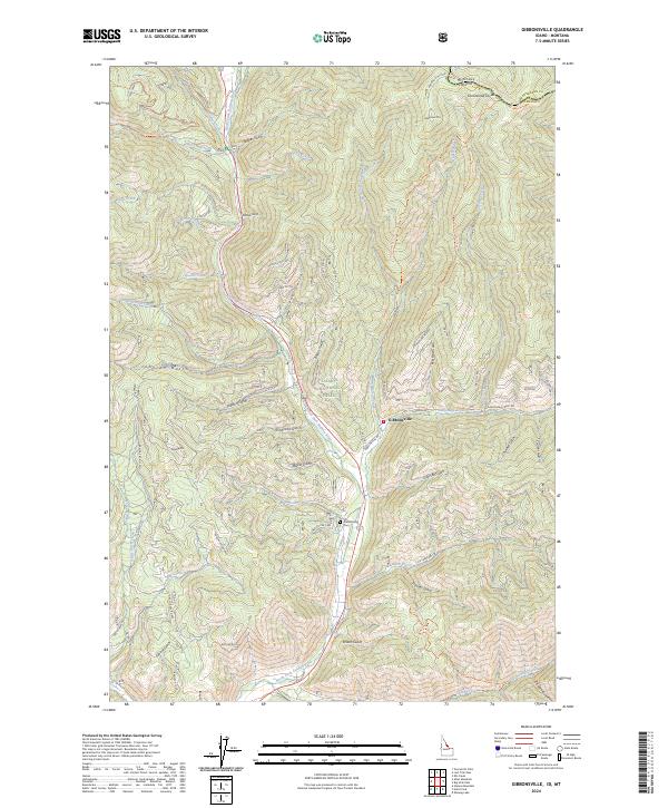 Gibbonsville, ID-MT — USGS 7.5-minute topo (2024)