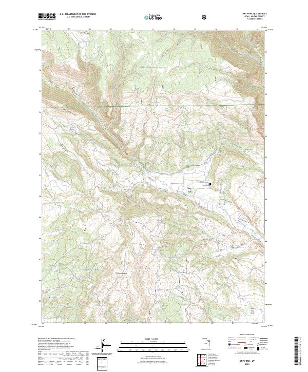 Dry Fork, UT — USGS 7.5-minute topo (2023)