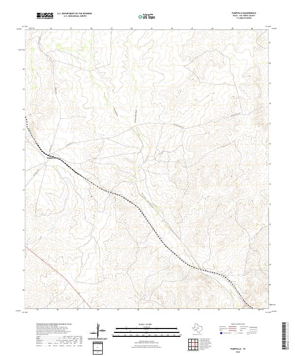 Pumpville, TX — USGS 7.5-minute topo (2022)