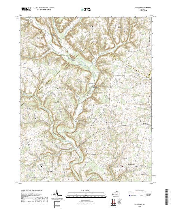 Woodstock, KY — USGS 7.5-minute topo (2022)