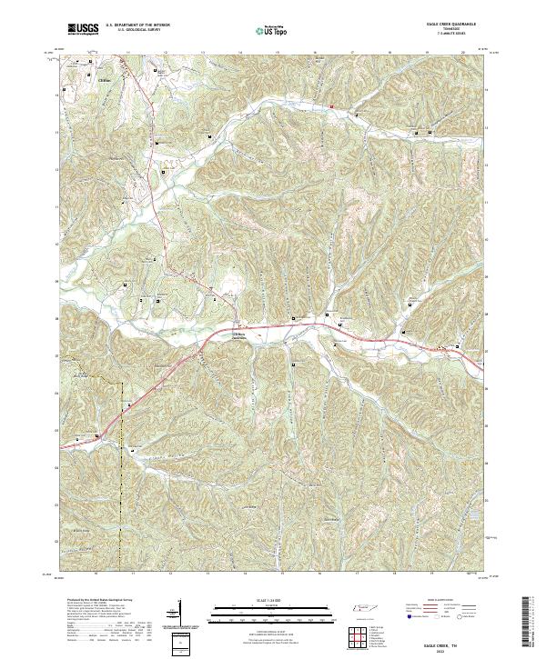 Eagle Creek, TN — USGS 7.5-minute topo (2022)