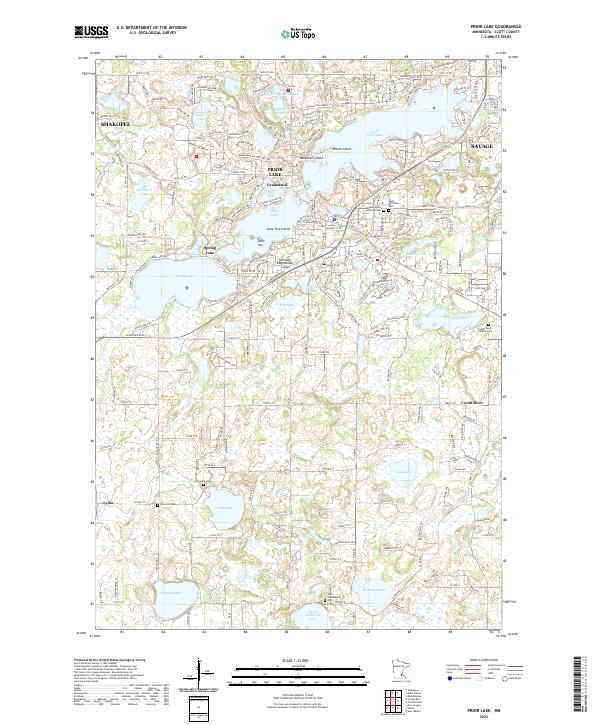 Prior Lake, MN — USGS 7.5-minute topo (2022)