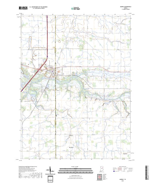 Markle, IN — USGS 7.5-minute topo (2022)