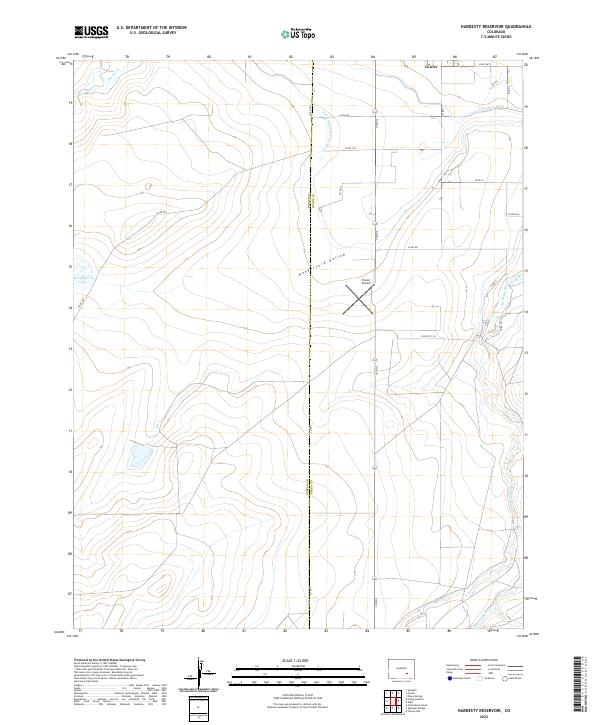 Hardesty Reservoir, CO — USGS 7.5-minute topo (2022)