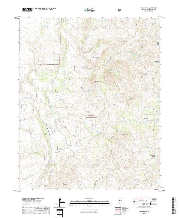 Camp Wood, AZ — USGS 7.5-minute topo (2021)