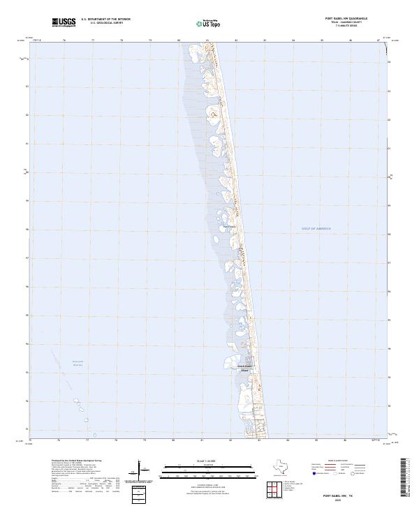 Port Isabel NW, TX — USGS 7.5-minute topo (2025)