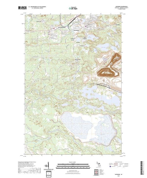 Ishpeming, MI — USGS 7.5-minute topo (2023)