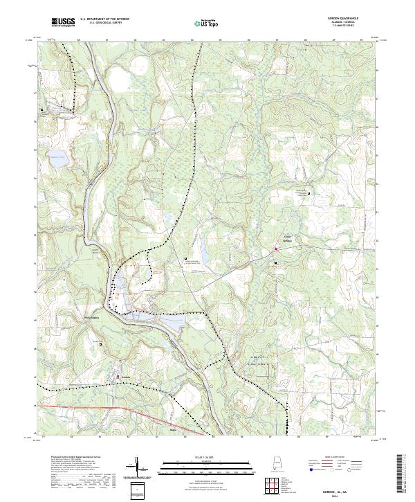 Gordon, AL-GA — USGS 7.5-minute topo (2024)