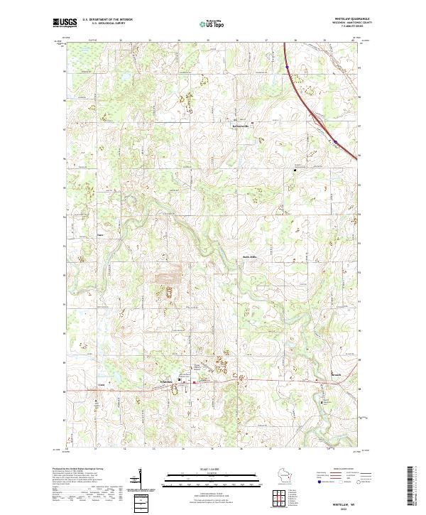 Whitelaw, WI — USGS 7.5-minute topo (2022)