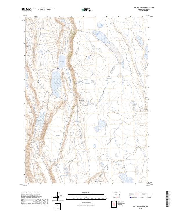 Mud Lake Reservoir, OR — USGS 7.5-minute topo (2024)