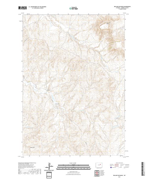 Rolling Pin Ranch, WY — USGS 7.5-minute topo (2021)