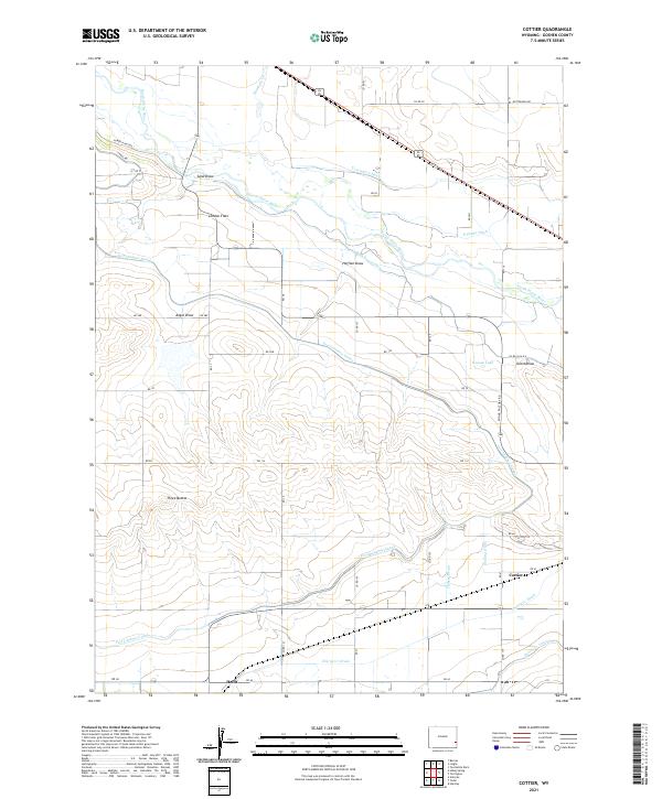 Cottier, WY — USGS 7.5-minute topo (2021)