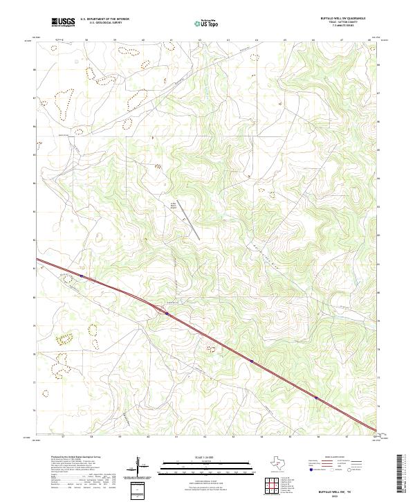 Buffalo Well SW, TX — USGS 7.5-minute topo (2022)