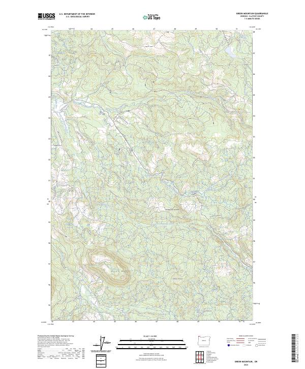Green Mountain, OR — USGS 7.5-minute topo (2024)