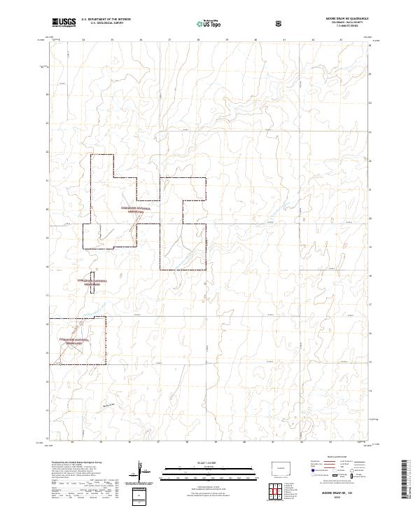 Moore Draw NE, CO — USGS 7.5-minute topo (2022)