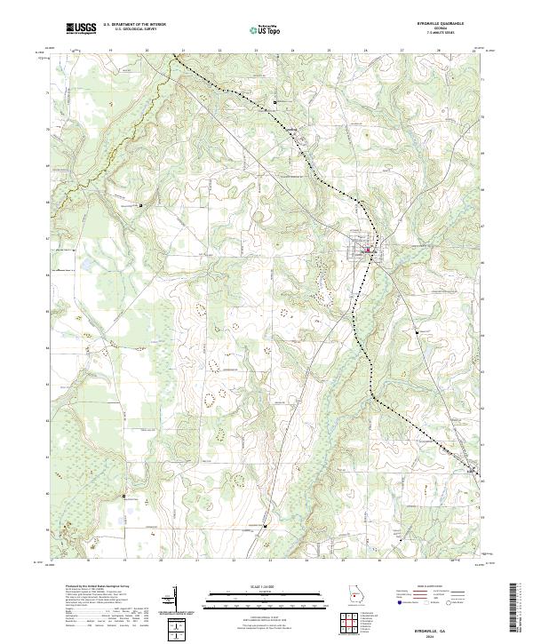 Byromville, GA — USGS 7.5-minute topo (2024)
