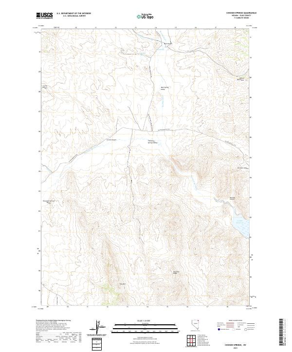 Chicken Springs, NV — USGS 7.5-minute topo (2021)