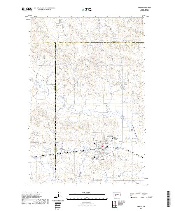 Hebron, ND — USGS 7.5-minute topo (2024)