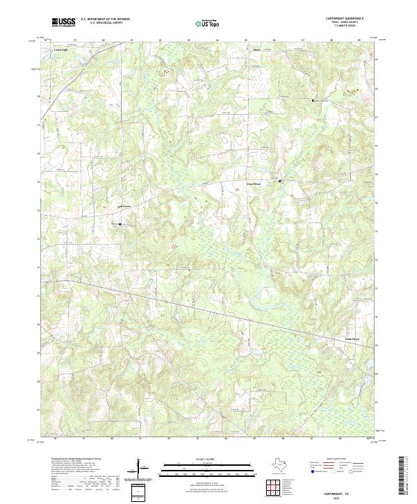 Cartwright, TX — USGS 7.5-minute topo (2022)