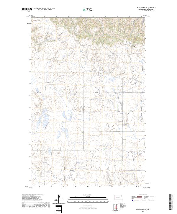 Dunn Center NE, ND — USGS 7.5-minute topo (2024)