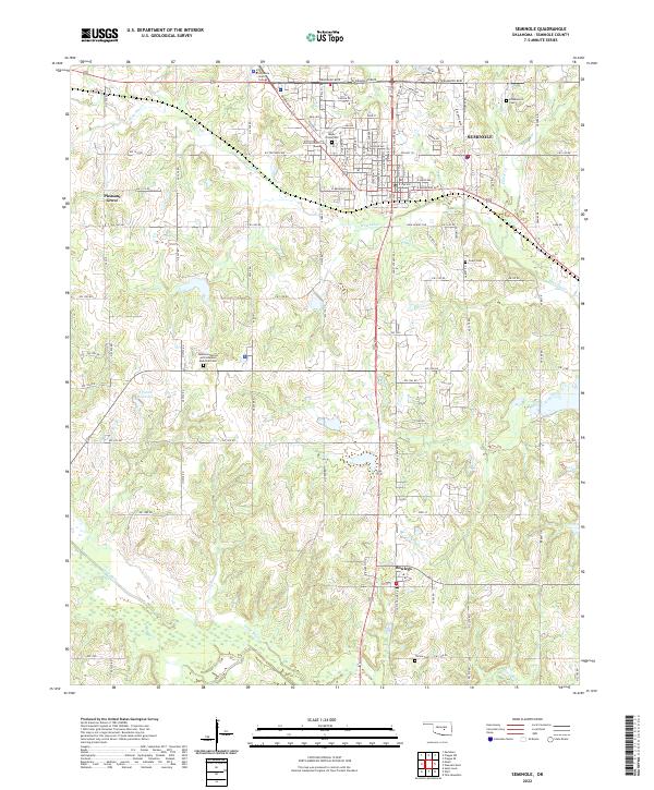 Seminole, OK — USGS 7.5-minute topo (2022)