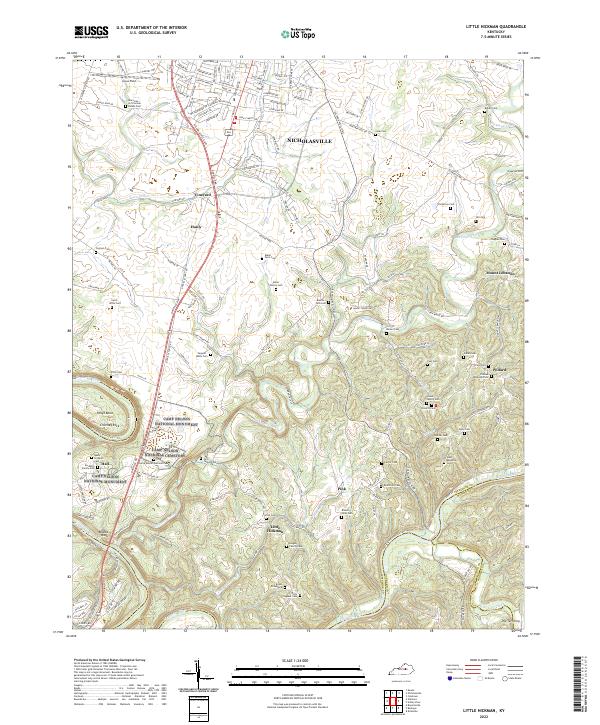 Little Hickman, KY — USGS 7.5-minute topo (2022)