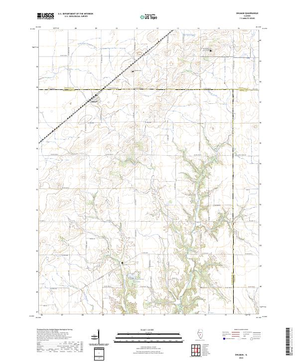 Ohlman, IL — USGS 7.5-minute topo (2024)