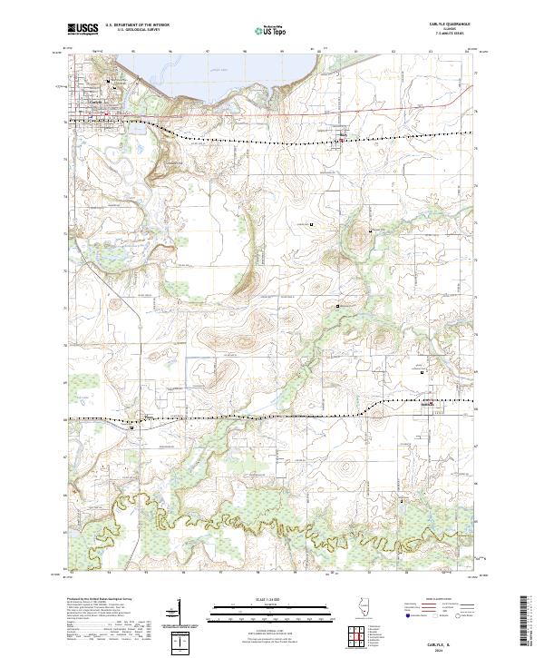 Carlyle, IL — USGS 7.5-minute topo (2024)