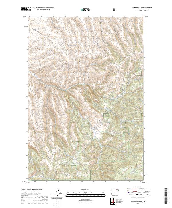 Summerfield Ridge, OR — USGS 7.5-minute topo (2024)