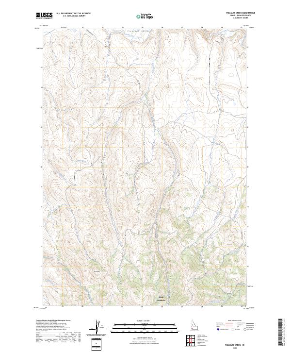 Williams Creek, ID — USGS 7.5-minute topo (2023)