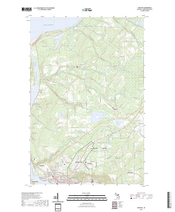 Hancock, MI — USGS 7.5-minute topo (2023)