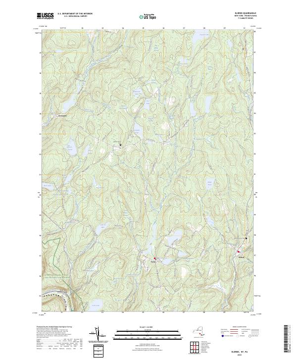 Eldred, NY-PA — USGS 7.5-minute topo (2023)