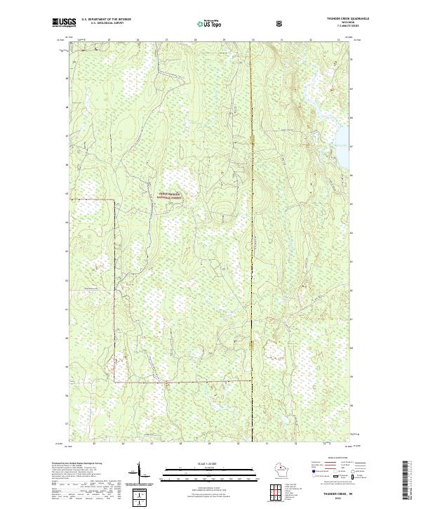 Thunder Creek, WI — USGS 7.5-minute topo (2022)