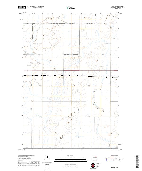 Mina NW, SD — USGS 7.5-minute topo (2021)