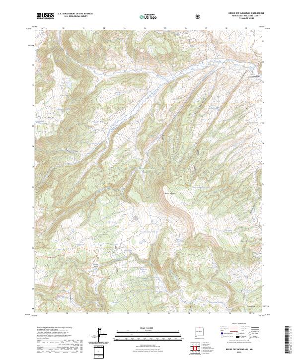 Broke Off Mountain, NM — USGS 7.5-minute topo (2023)