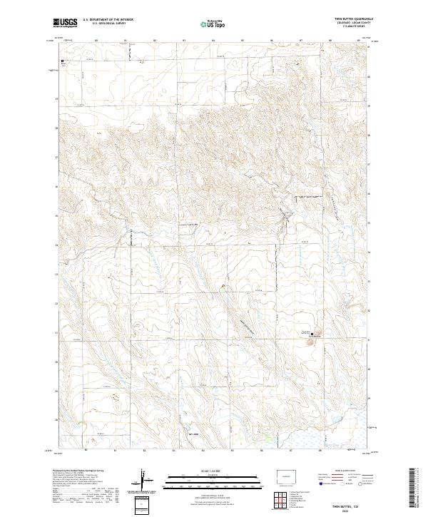Twin Buttes, CO — USGS 7.5-minute topo (2022)