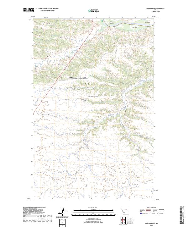 Hessler Ridge, MT — USGS 7.5-minute topo (2024)