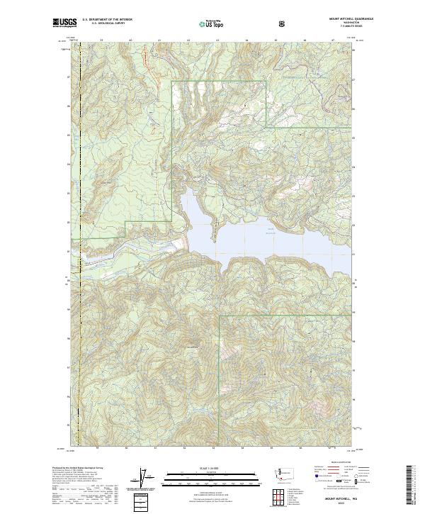 Mount Mitchell, WA — USGS 7.5-minute topo (2023)