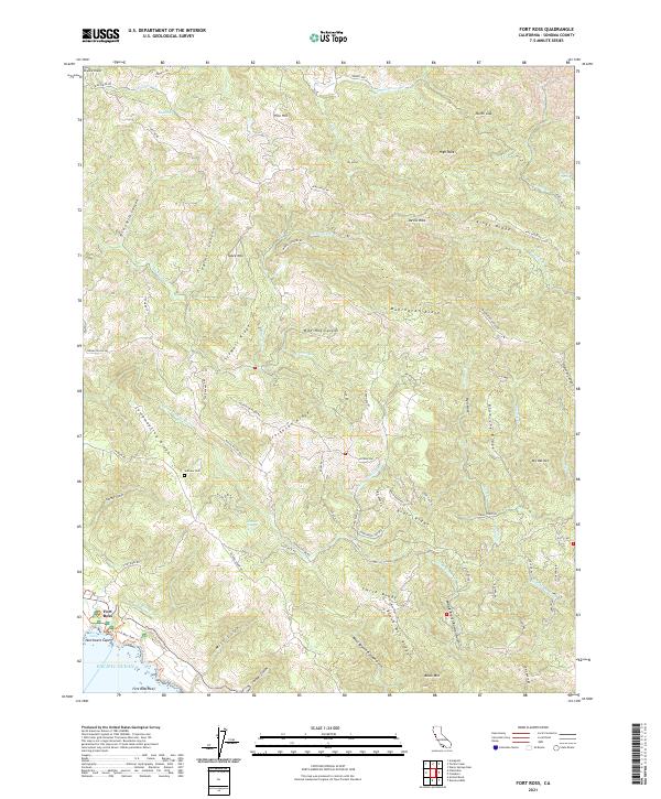 Fort Ross, CA — USGS 7.5-minute topo (2021)