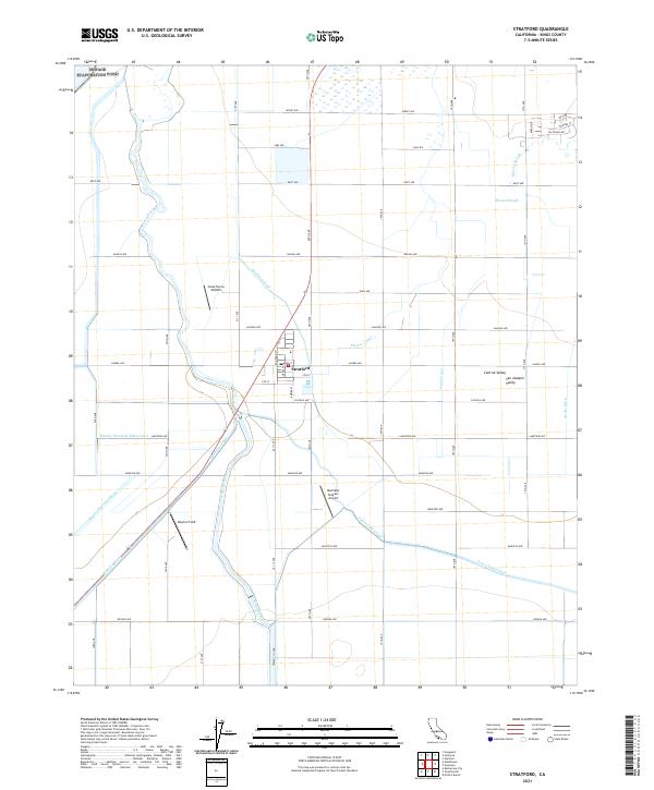 Stratford, CA — USGS 7.5-minute topo (2021)