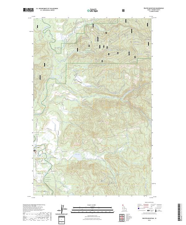 Prater Mountain, ID — USGS 7.5-minute topo (2024)