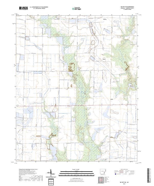 De Witt SW, AR — USGS 7.5-minute topo (2024)