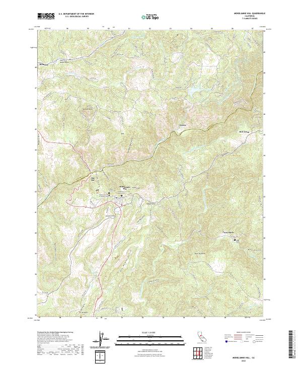Mokelumne Hill, CA — USGS 7.5-minute topo (2022)